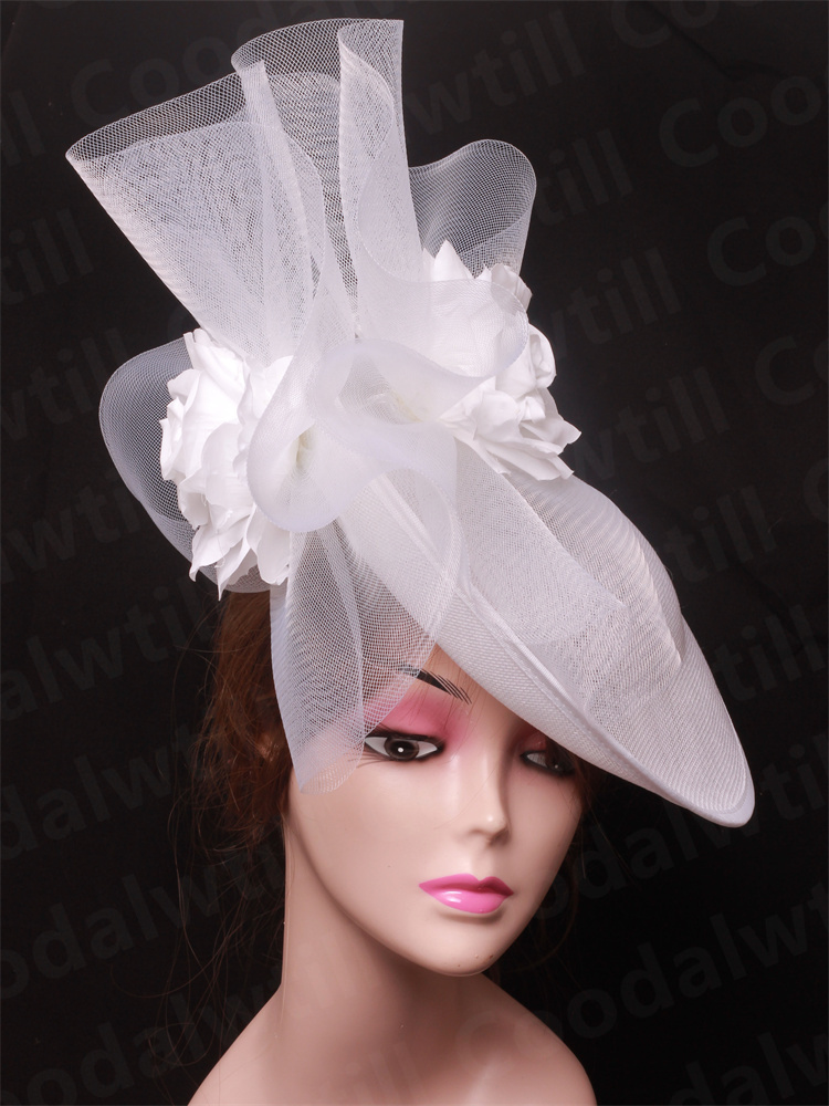 Women'S Fashion Kentucky Derby - Gelin Düğün Örgü Fascinator Şapka Kadın