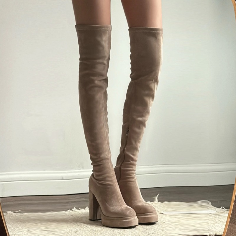 Women'S Fashion Knee High Boots - Gece kulübü moda kadın uyluk yüksek