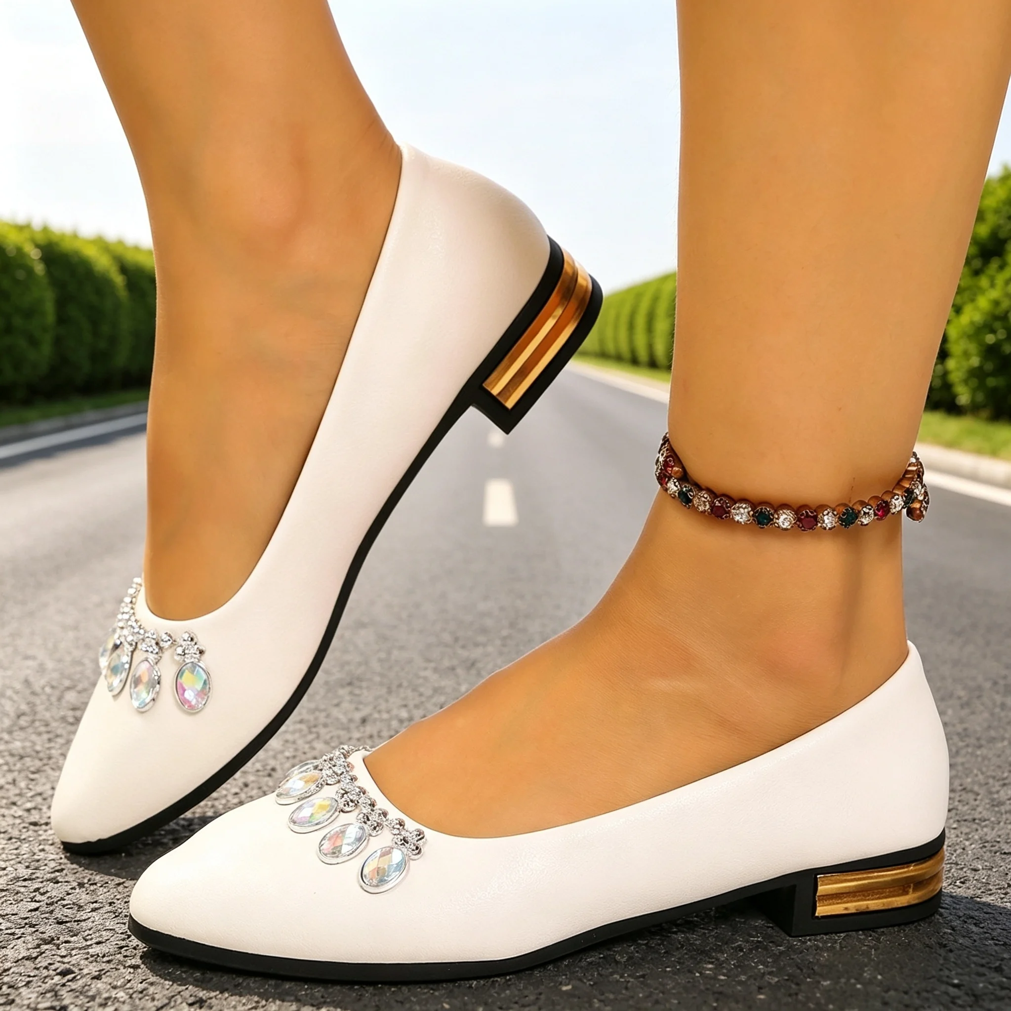 Women'S Fashion Shoes - Kadın Düz Ayakkabılar Sivri Burun Bale