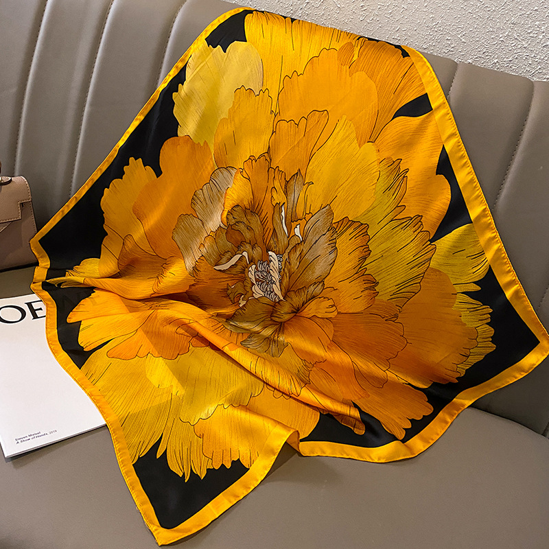 Women Fashion Necktie - Baskı 70cm ipek saten başörtüsü kadınlar