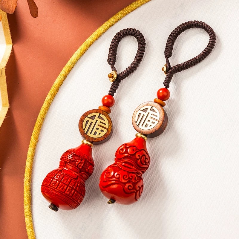 Women'S Fashion Jewellery - Moda Kırmızı Cinnabar Yeşim Kavun Şeklinde