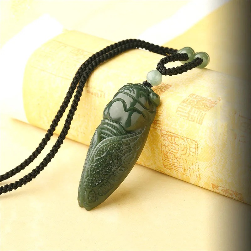 Doğal Hetian yeşim Cicada koly - Women'S Fashion Jewellery incelemesi ve fiyatı