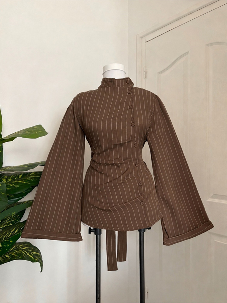 Kadın Uzun Kollu Üst, Dikey Çi - Women Fashion Necktie incelemesi ve fiyatı