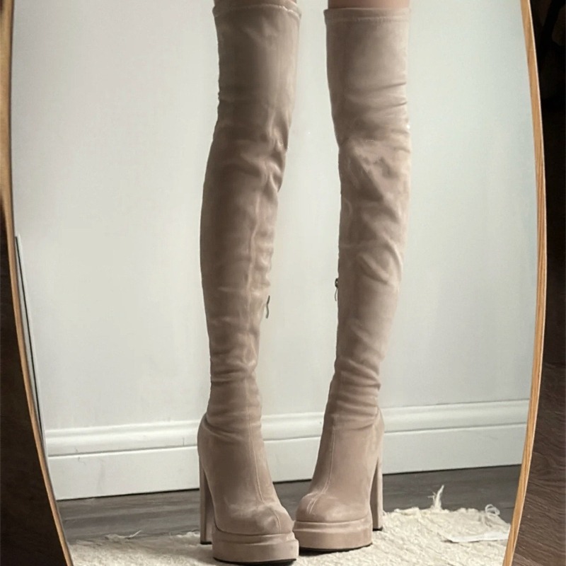 Gece kulübü moda kadın uyluk y - Women'S Fashion Knee High Boots incelemesi ve fiyatı