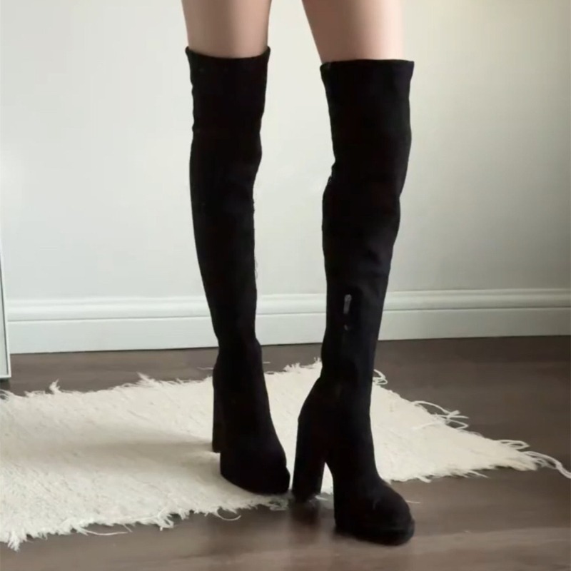 Gece kulübü moda kadın uyluk y - Women'S Fashion Knee High Boots incelemesi ve fiyatı