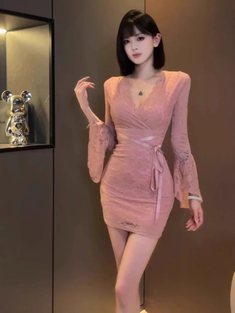 Seksi Dantel Çan Kollu Elbise  - Women Fashion Dress Names incelemesi ve fiyatı