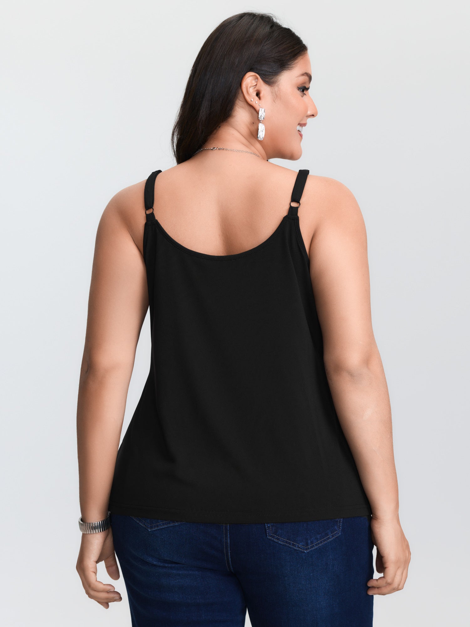 Büyük beden, siyah, örgü görün - Lace Trim Cami incelemesi ve fiyatı