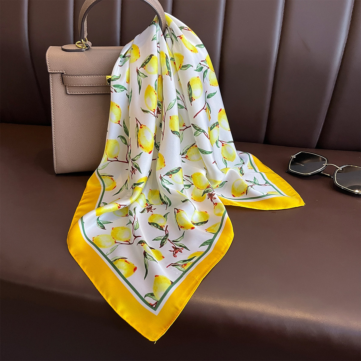 2025 yeni sarı limon baskı kar - Women Fashion Necktie incelemesi ve fiyatı
