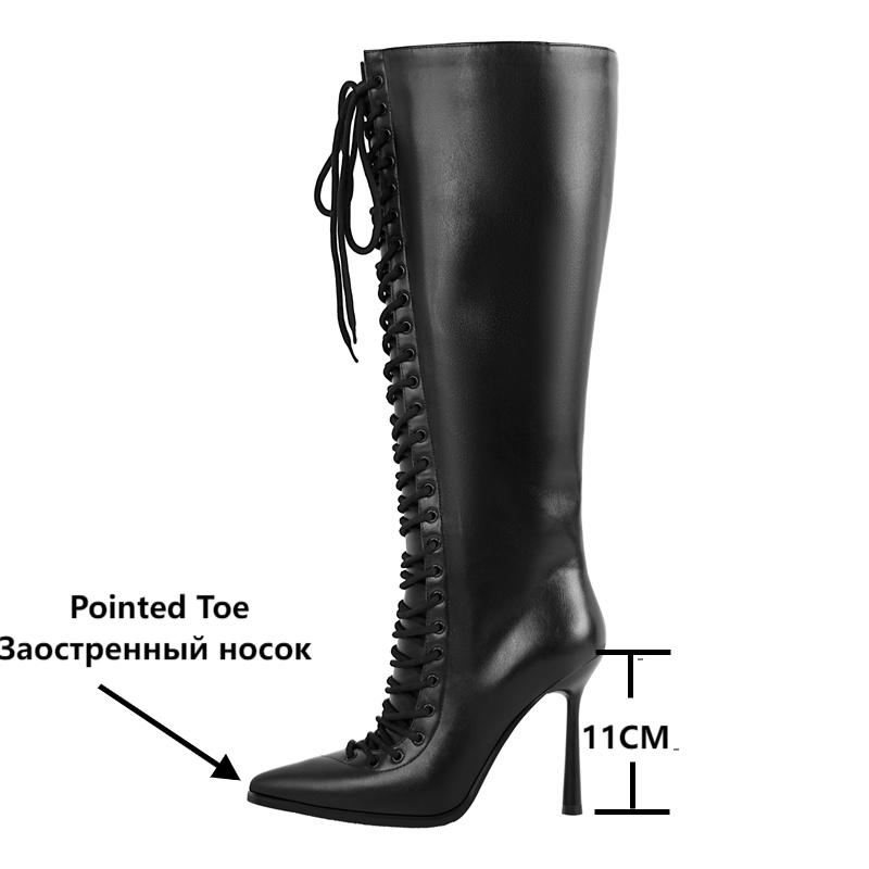 Onlymaker Sivri Burun Bağcıklı - Women'S Fashion Knee High Boots incelemesi ve fiyatı