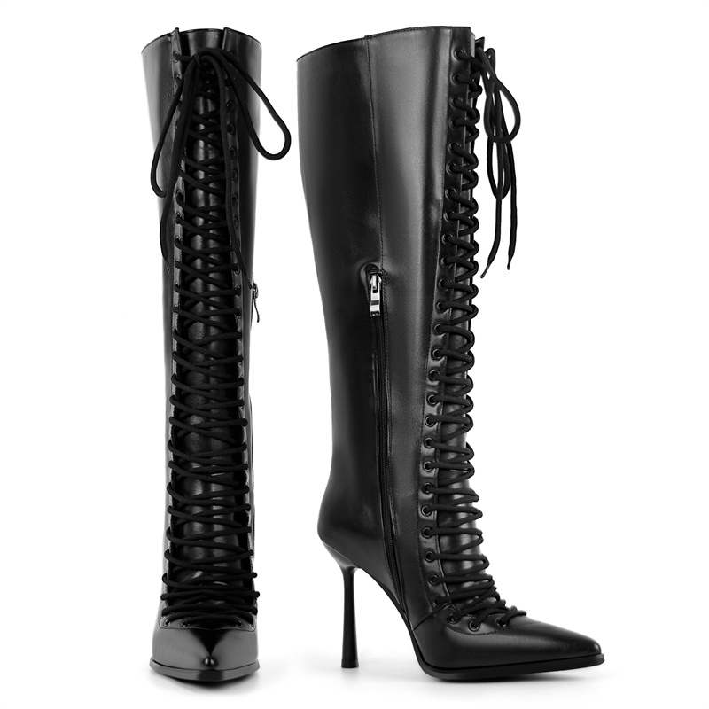 Onlymaker Sivri Burun Bağcıklı - Women'S Fashion Knee High Boots incelemesi ve fiyatı