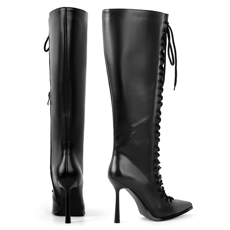 Onlymaker Sivri Burun Bağcıklı - Women'S Fashion Knee High Boots incelemesi ve fiyatı