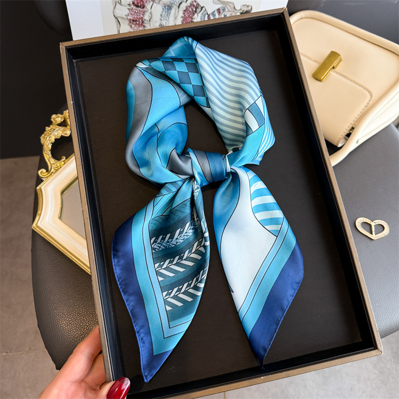 2026 yeni geometri baskı ipek  - Women Fashion Necktie incelemesi ve fiyatı